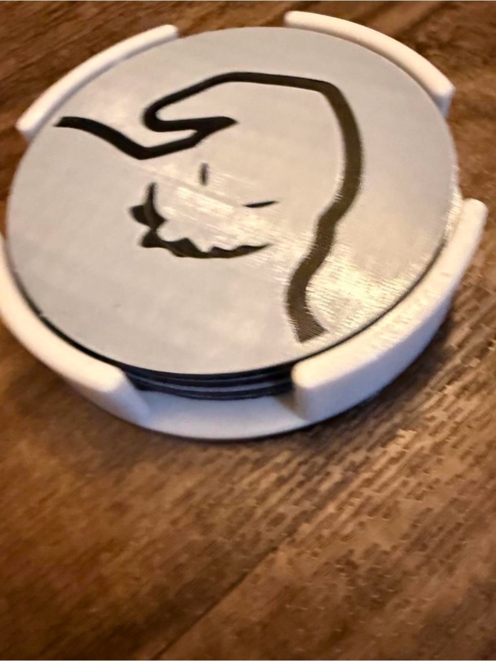 3D printed nightmare before Christmas Coaster Set with Holder